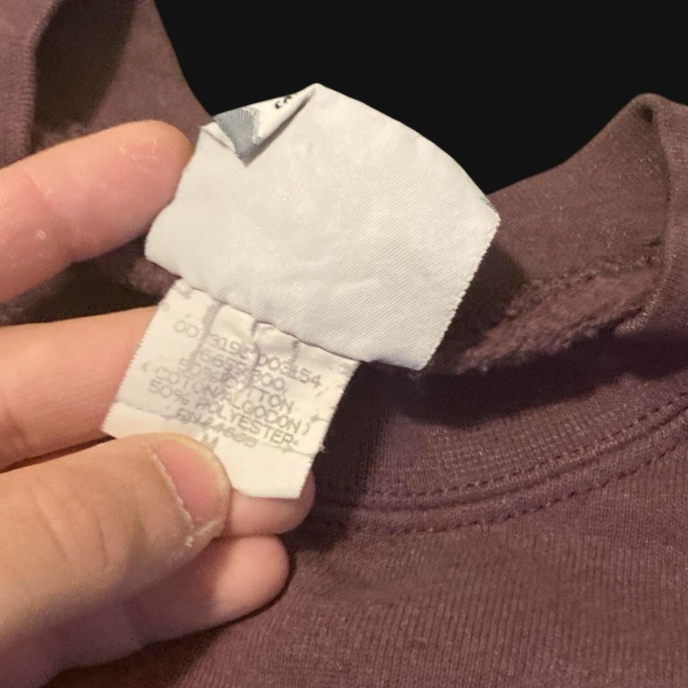 Vintage 90s Lee Sport Baltimore fleece crewneck plum sun faded M/21 - Picture 4 of 8